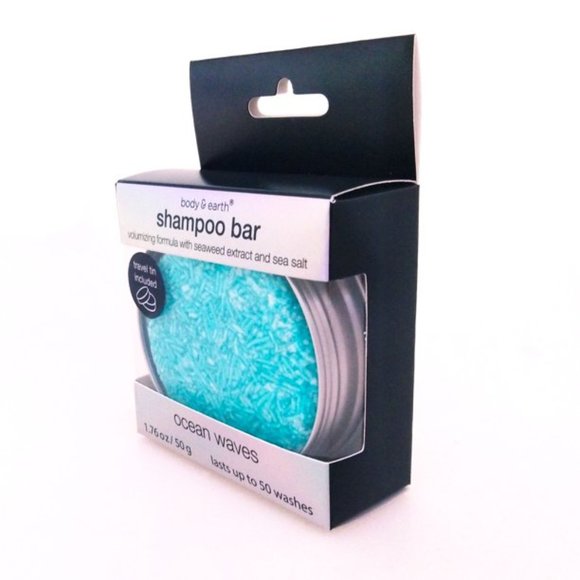 Body & Earth Other - Body & Earth Shampoo Bar Ocean Waves Volumizing Formula Seaweed Extract Sea Salt